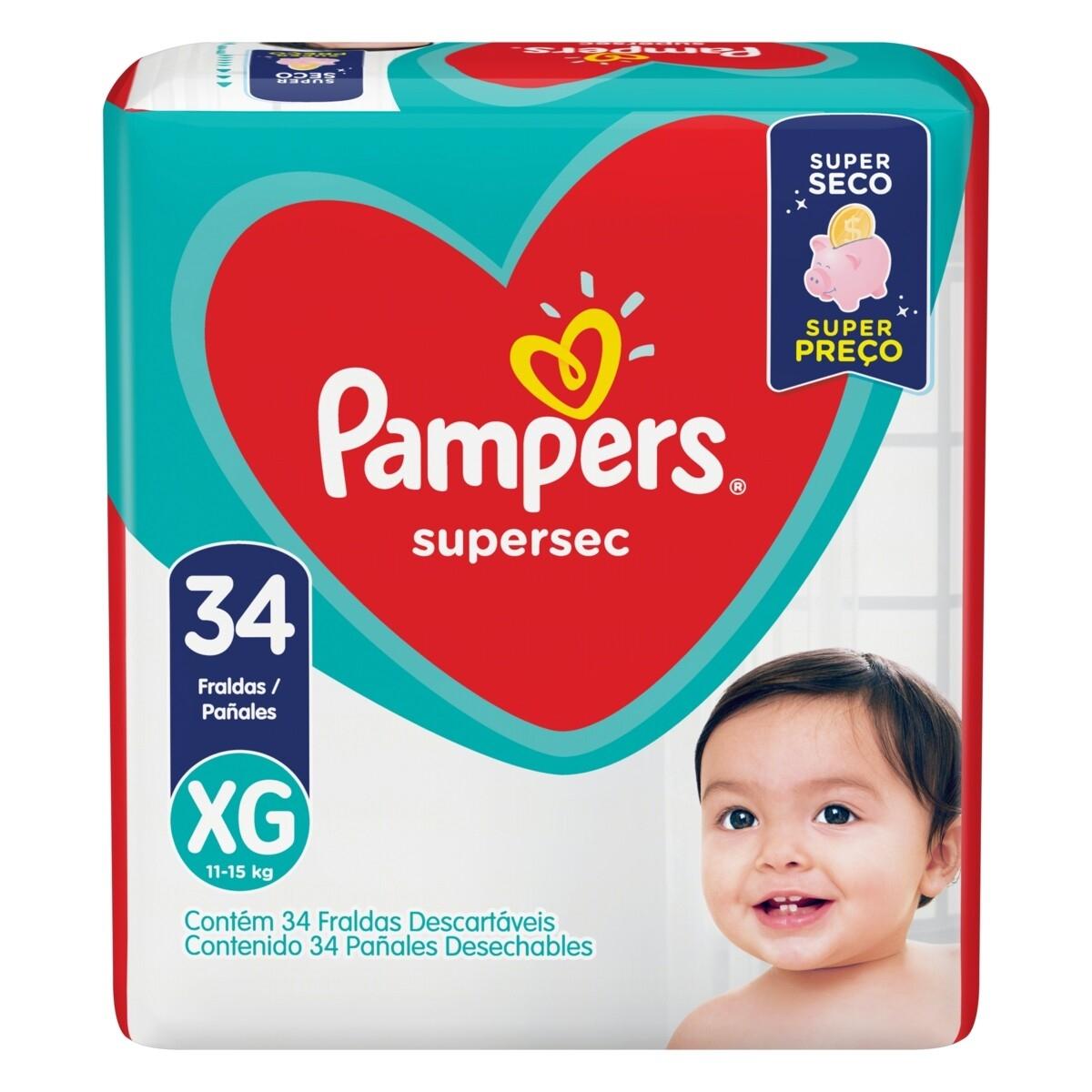 FRALDA PAMPERS SUPERSEC  