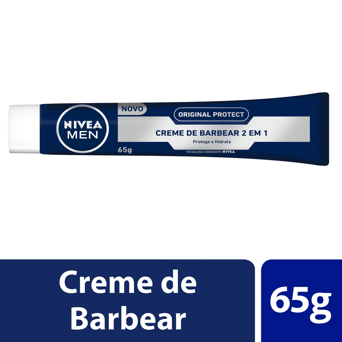 Creme de Barbear 2 em 1 Nivea Men com 1 bisnaga de 65 g