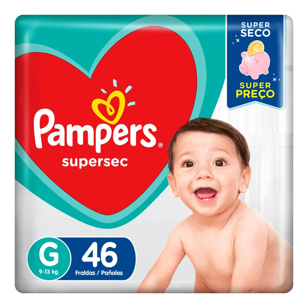 Fralda Pampers SUPERSEC G-46  