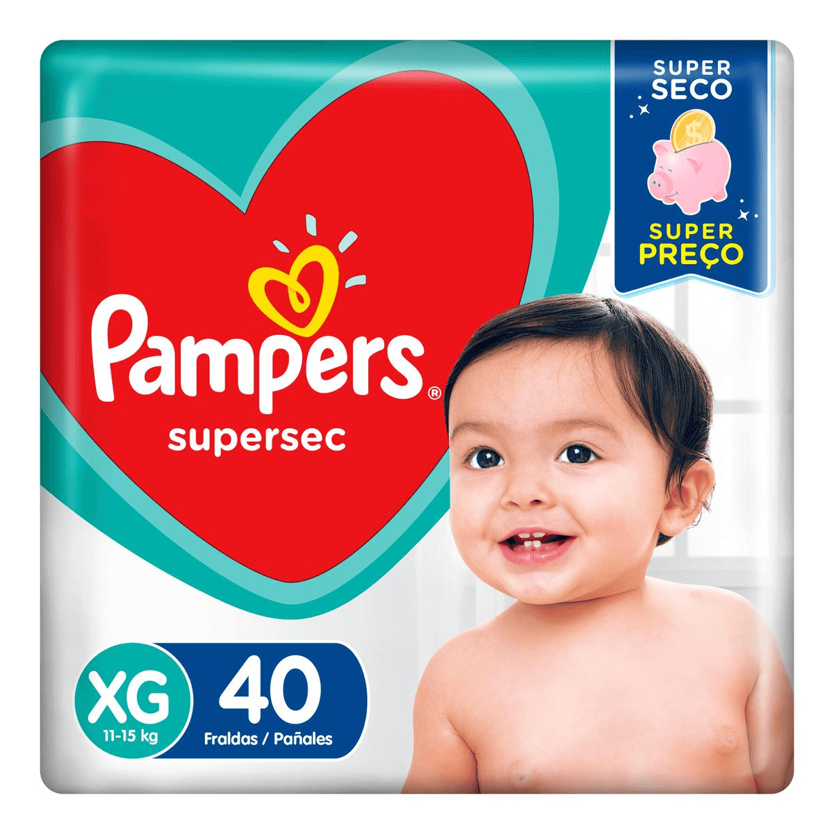 Fralda Pampers SUPERSEC XG-40  