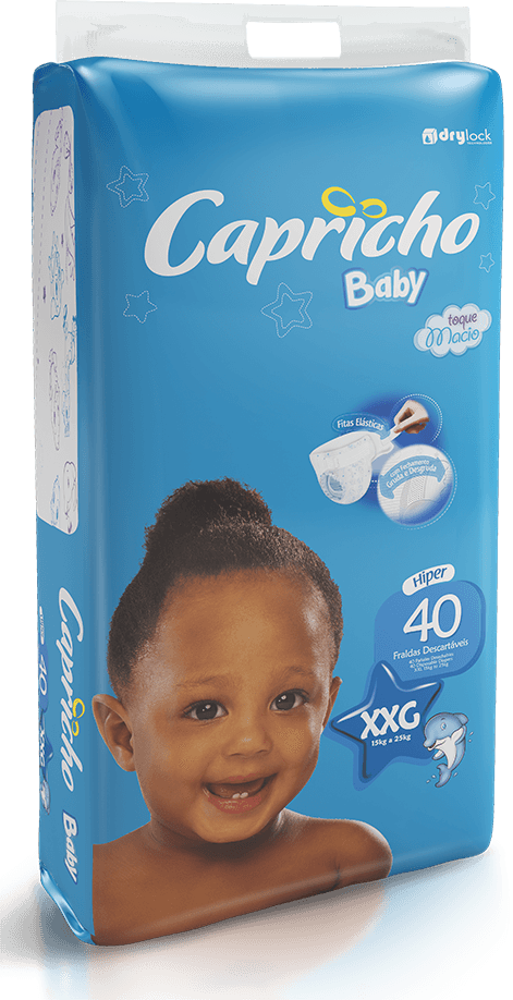 Fralda Capricho Baby Hiper Tamanho XXG Com 40 Unidades