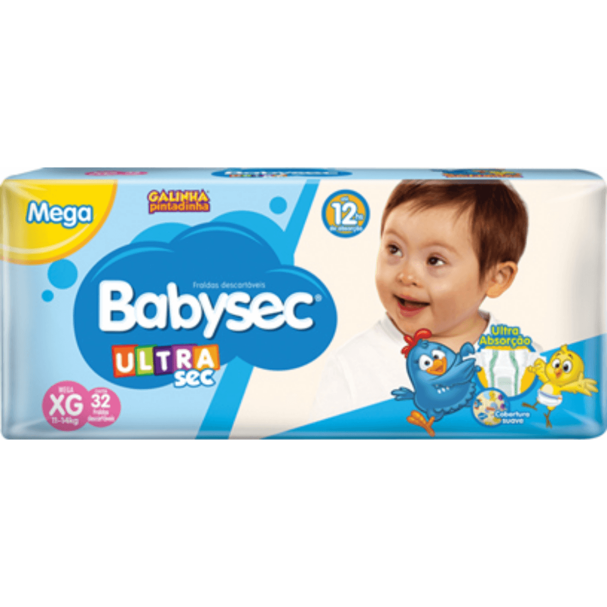 Fralda Babysec Ultra Mega Tamanho XG Com 32 Unidades