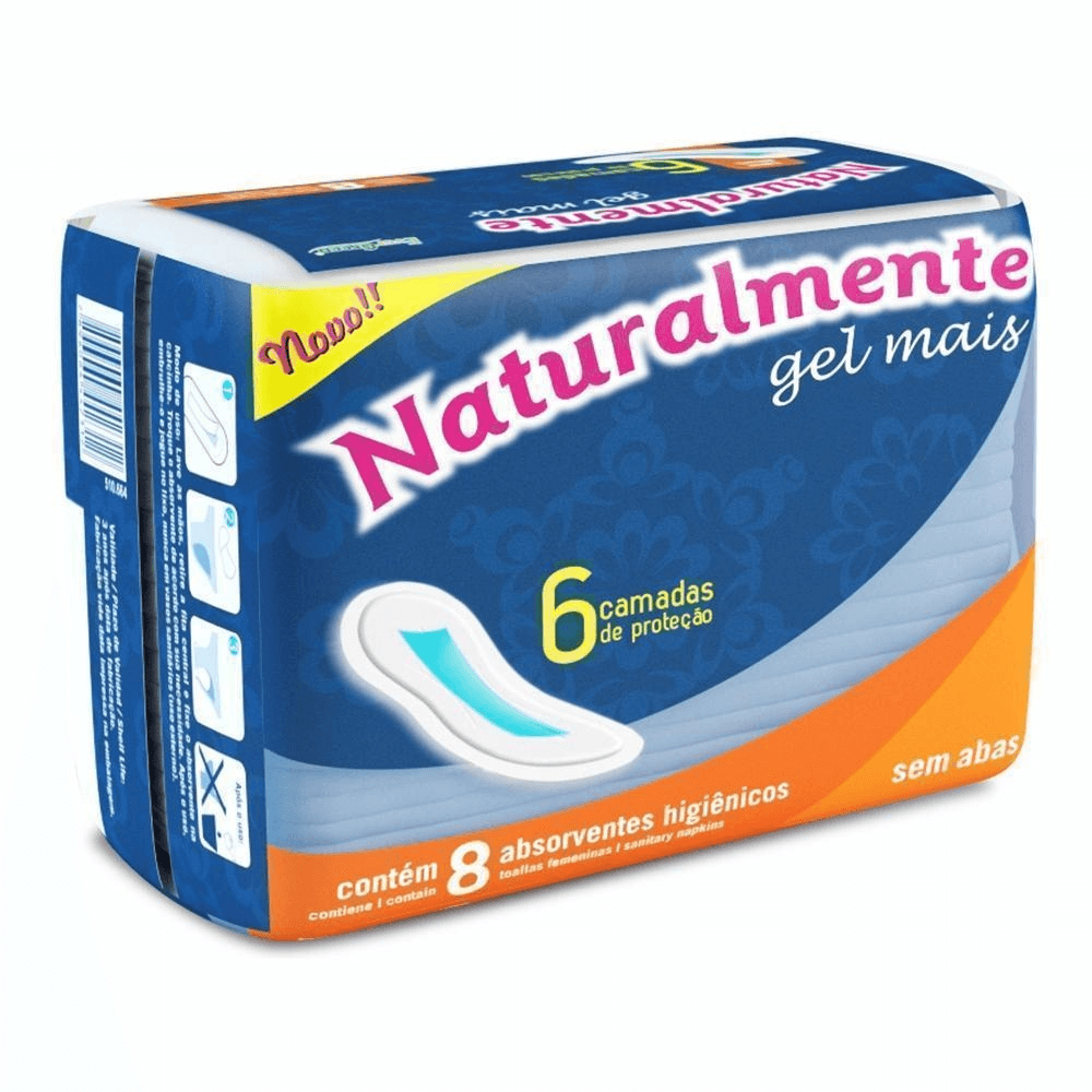 Absorvente Naturalmente GEL S/ABAS 8UND 