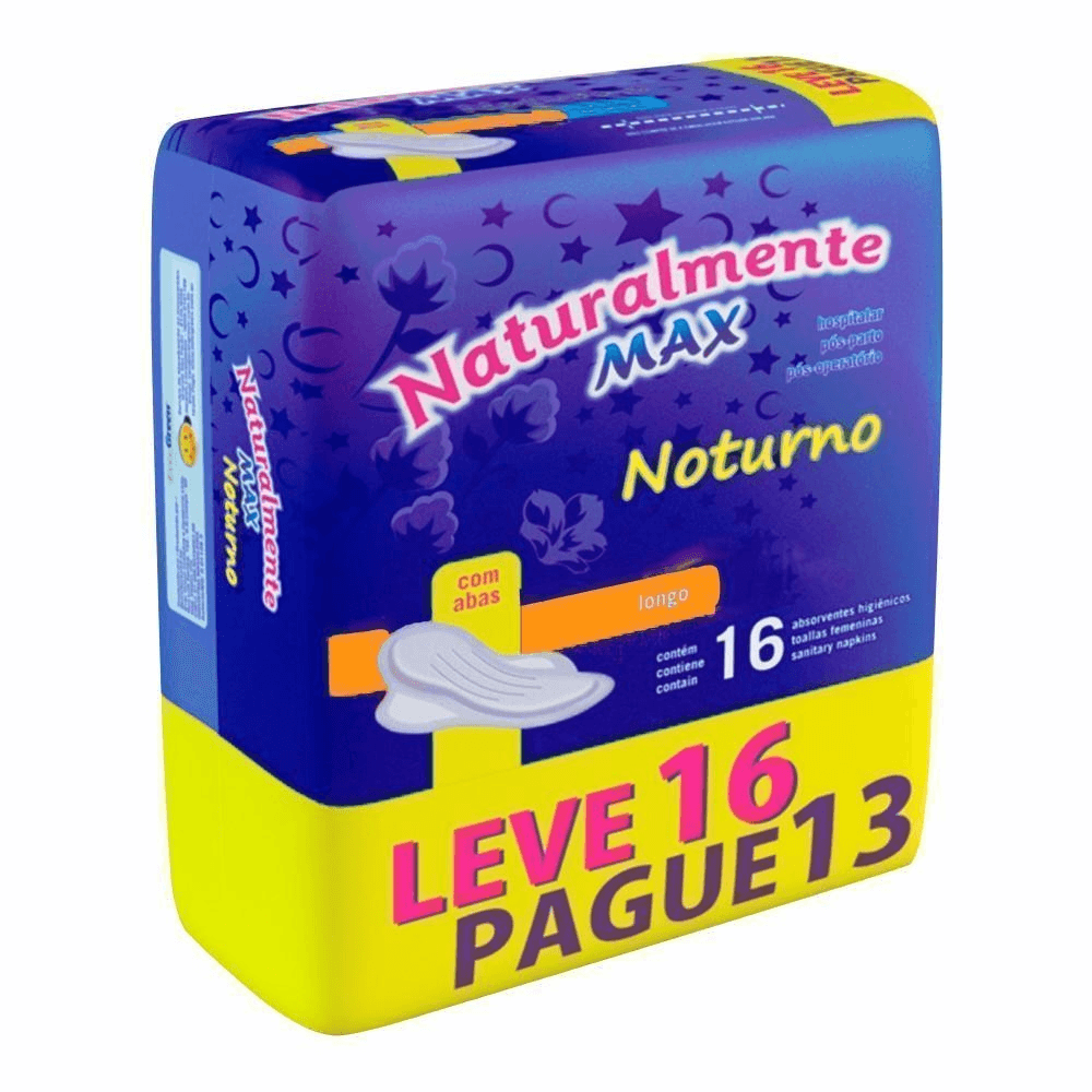 Absorvente Naturalmente MAX NOTURNO L16 P13 