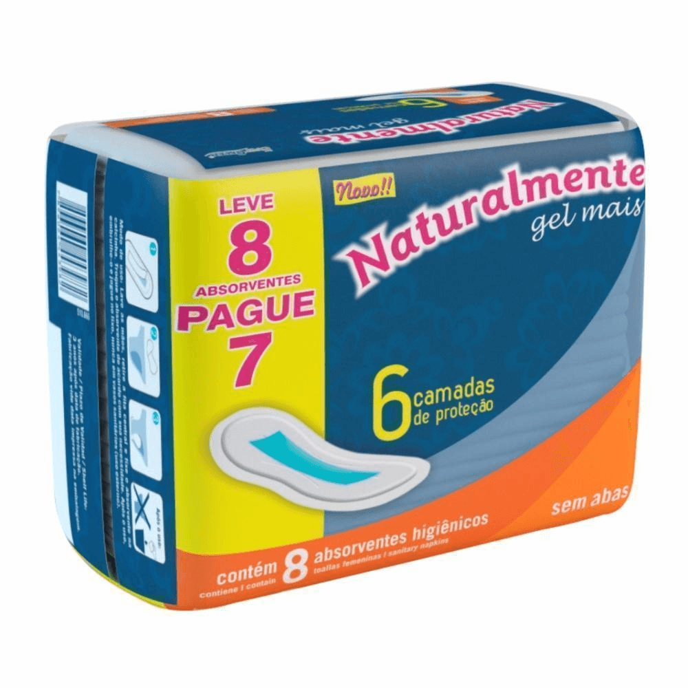 Absorvente Naturalmente GEL S/ABAS L8P7 