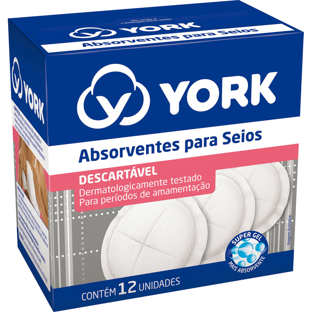 Absorvente para Seios YORK 12 UND 