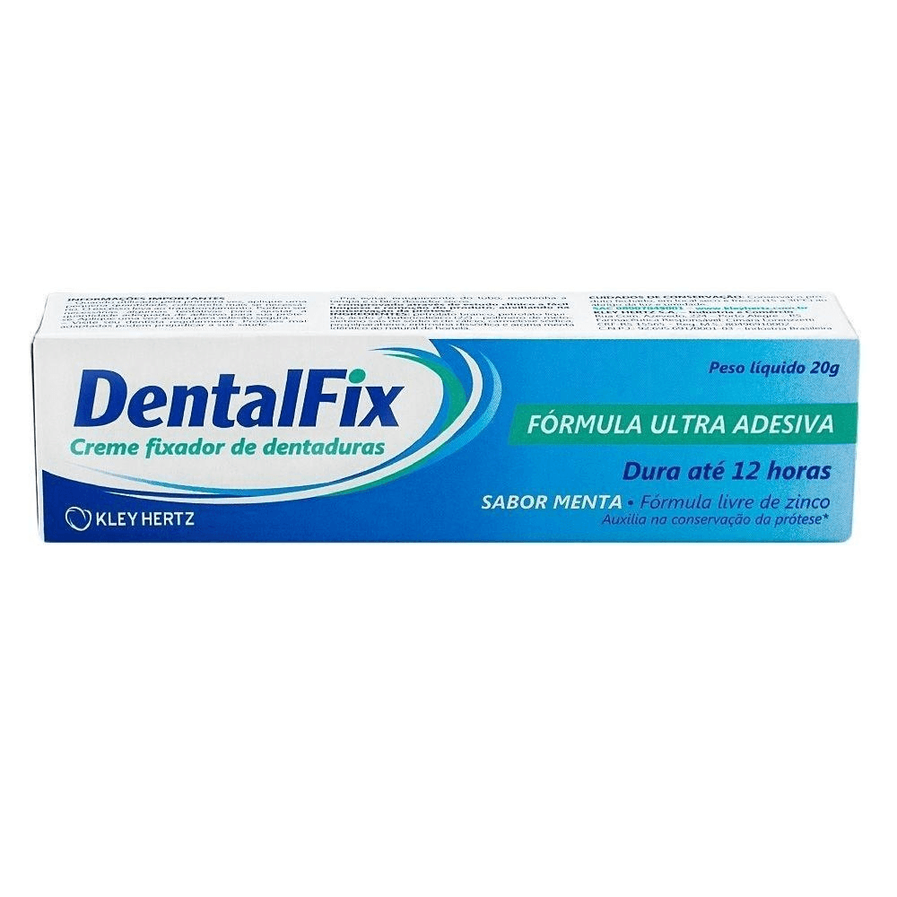 Creme Fixador De Dentaduras Dentalfix Sabor Menta 20g