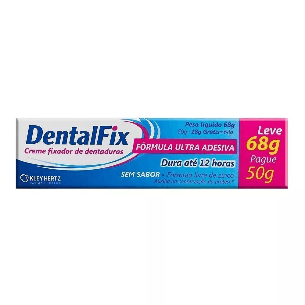 Creme Fixador de Dentaduras Dentalfix  Sem Sabor 68g